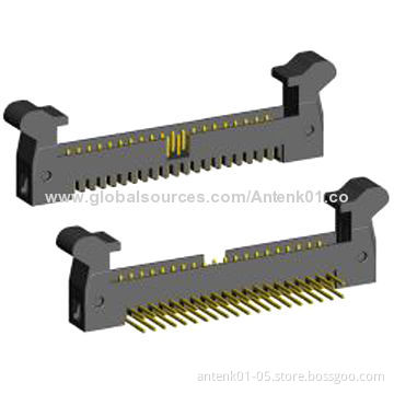 2.0mm shrouded header with ejector, right angle dip type